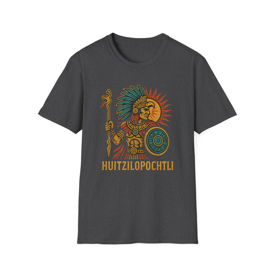 Aztec Warrior  T-Shirt - Vintage Graphic Tee,  HUITZILOPOCHTLI