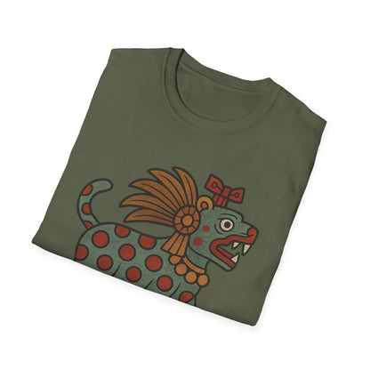Aztec-Inspired T-Shirt, Graphic Tee, Vintage Jaguar Design