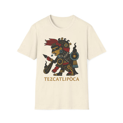 Tezcatlipoca Aztec Tee, Graphic T-Shirt, Vintage, Unisex Softstyle Shirt, Boho Aesthetic Top, Men's and Women's Fashion