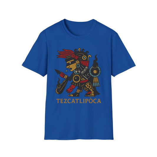 Tezcatlipoca Aztec Tee, Graphic T-Shirt, Vintage, Unisex Softstyle Shirt, Boho Aesthetic Top, Men's and Women's Fashion